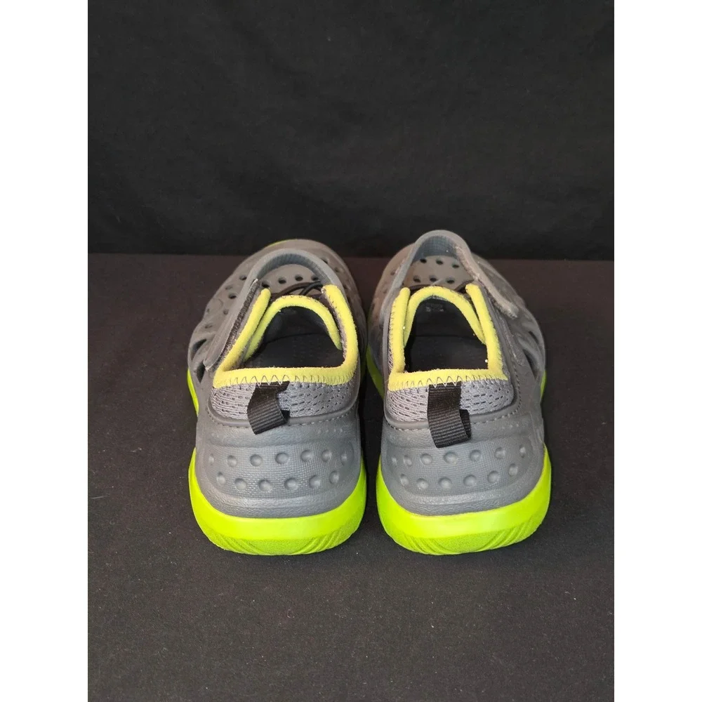 Kids Crocs Water Shoes Sandals Gray Lime‎ Green Size J3 Clogs